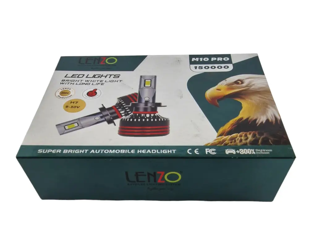 قیمت و خرید هدلایت لامپ  لنزو خودرو مدل M10 PRO‌ پایه H7  بسته دو عددی